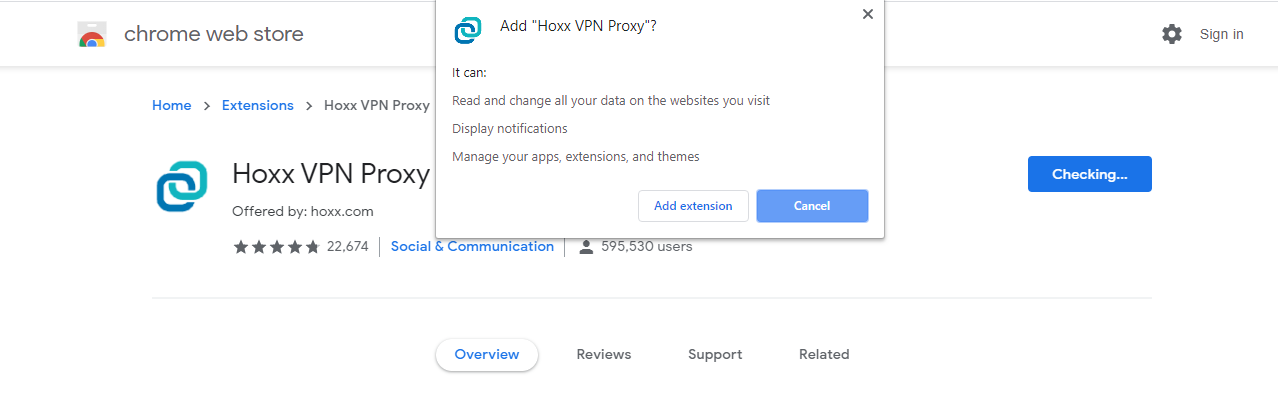 hoxx vpn chrome