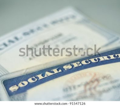 Social security card.